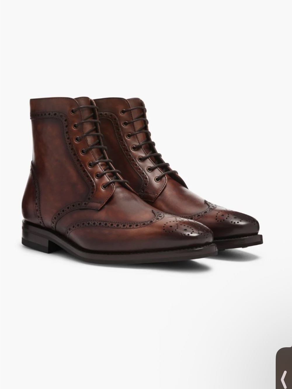 Thursday Boot Company Brown Wingtip Leather Boots